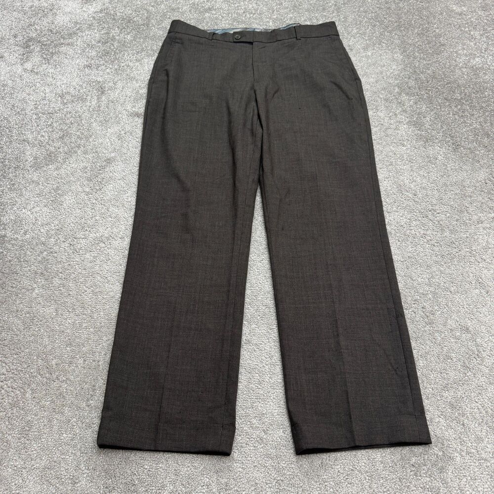 Rohan Envoy Wool Blend Tailored Travel Dress Pants Mens 34 Gray Straight Leg